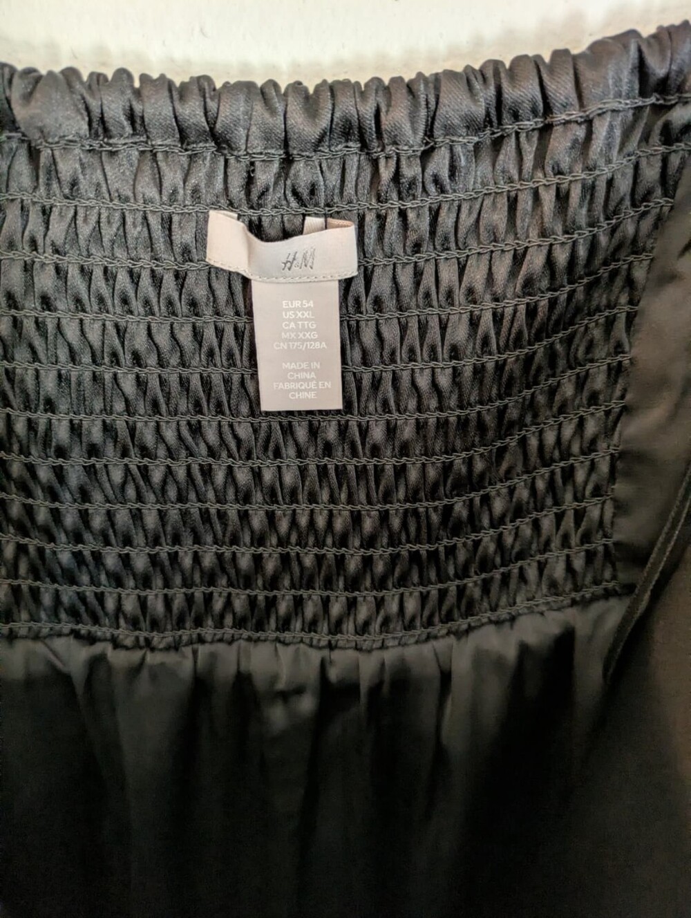 H&M Black Satin-Finish Strapless Maxi Dress, Size XXL - Picture 2 of 9